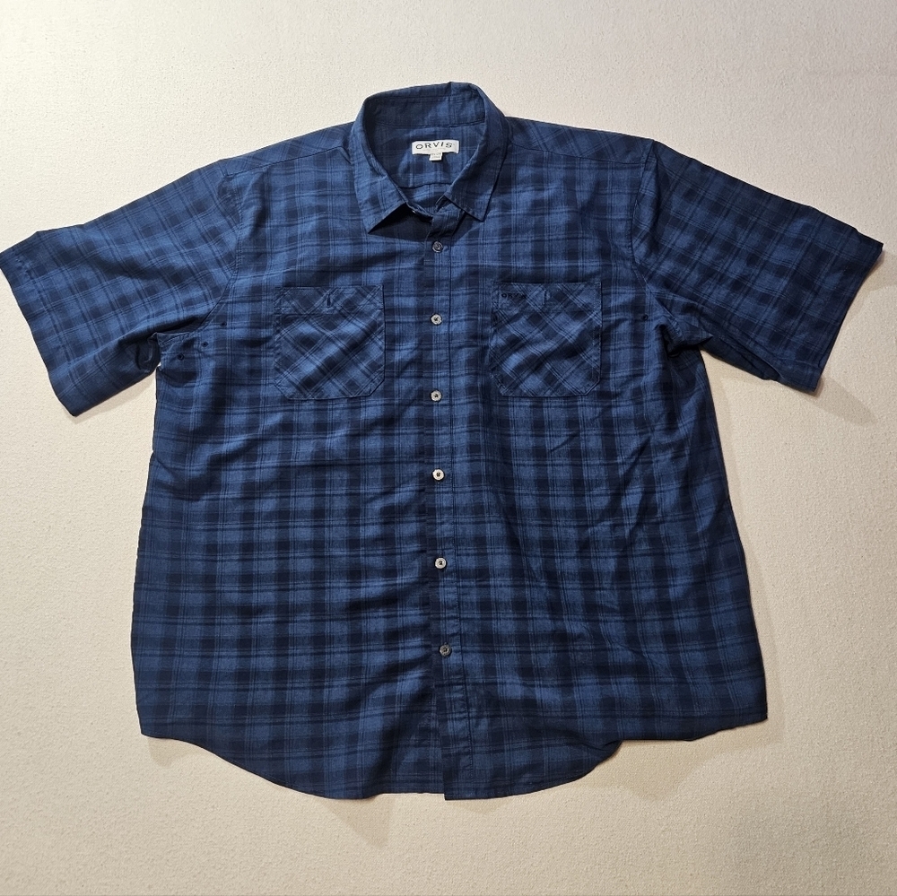Orvis XXL Lightweight Plaid Button Shirt